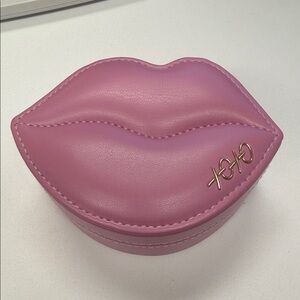 Kendra Scott Lip Storage Case in Pink Polyurethane Polyester Lining 5.5x4x2.5"!